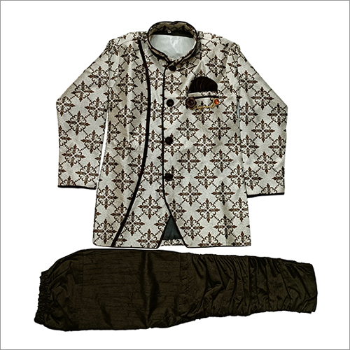 Kids Printed Indo Western Sherwani