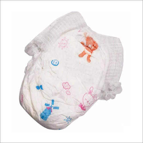 White Disposable Baby Pant Style Diaper