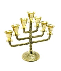 BRASS SEVEN ARM CANDELABRA / CANDLE HOLDER