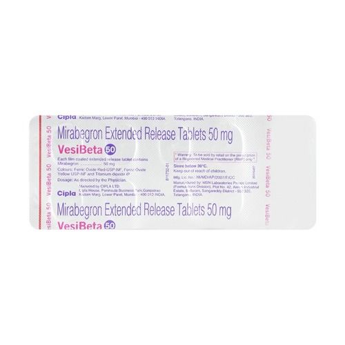 Mirabegron Extended Release Tablets 50 Mg General Medicines