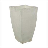 White Fiberglass Planter