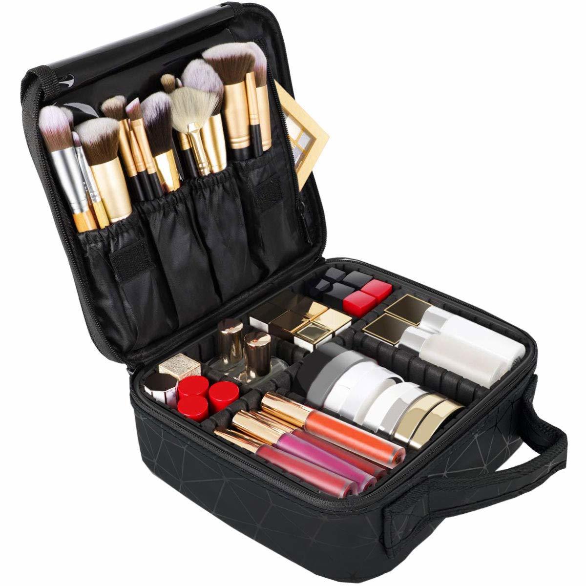 Makeup Cosmetic Storage Case with Adjustable Compartment