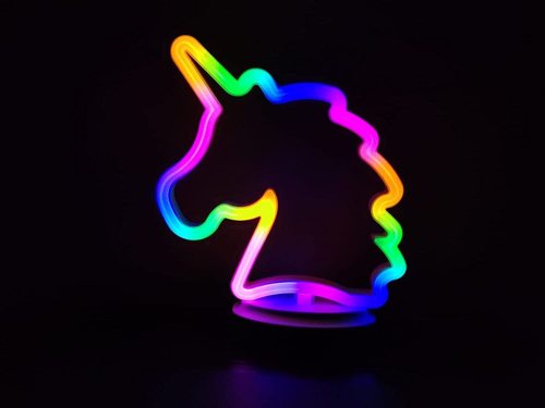Multi Led Neon Light Sign With Holder Base For Party Supplies Kids Room Decoration Accessory