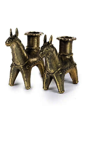 BRASS PEACOCK CANDLE HOLDER