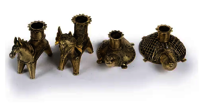 BRASS PEACOCK CANDLE HOLDER