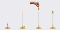 MODERN BRASS THREE TYPES OF CANDLE HOLDER