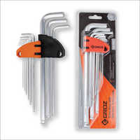 9 Hex Keys With Ball End Extra Long Metric