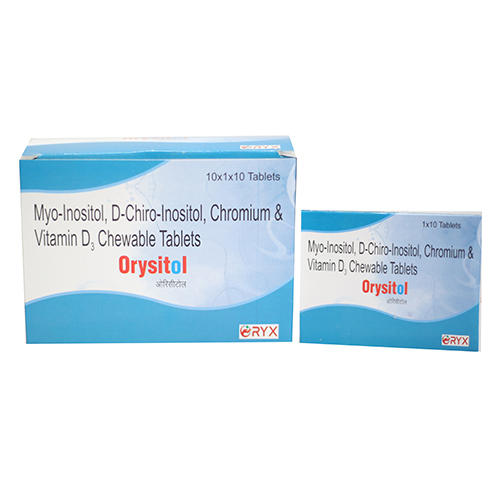 Myo-Inositol, D-Chiro-Inositol, Chromium & Vitamin D3 Chewable Tablets