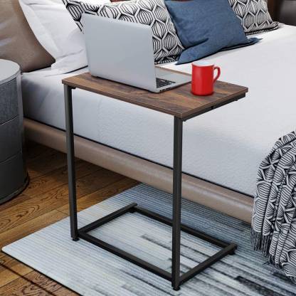 Black Metal Side Table For Living Room No Assembly Required