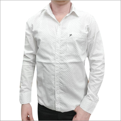 Mens Cotton Dot Printed Shirts