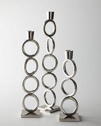 BRASS BANANA CANDLE STICK CANDLE HOLDER SET OF TWO