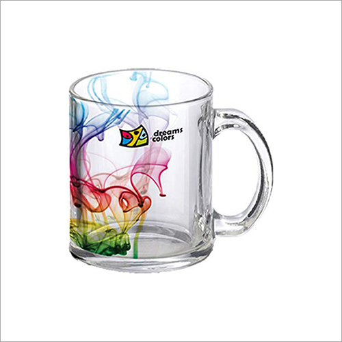 Transparent Glass Printed Mugs