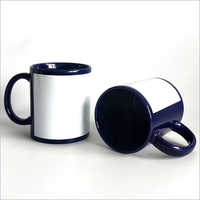 Ceramic 11 oz Blue Patch Mugs