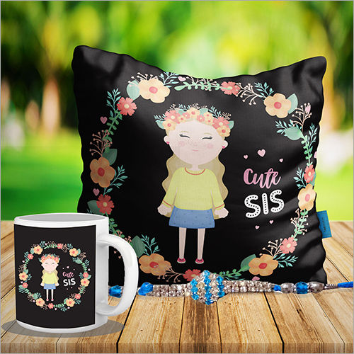 Ceramic and Satin Printed Gift Combo Gift Set