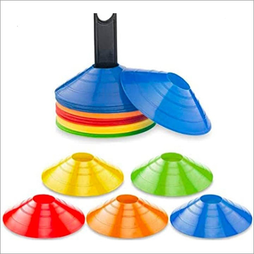 Soccer Cone - Plastic, 10-15cm Height, Blue | Highly Visible, Durable, Lightweight, Easy Storage