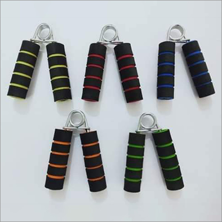 Double Color Power Grip - Foam & Metal 120mm Length Black | Portable Size Coil Spring Hand Exercise