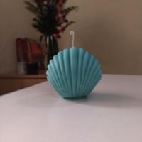 Shell Blue Beachside Decorative Candles
