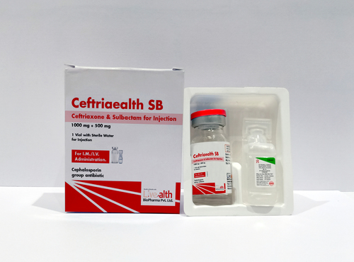 Ceftriaxone & Sulbactam For Injection Ingredients: Ceftriaxone+Sulbactam