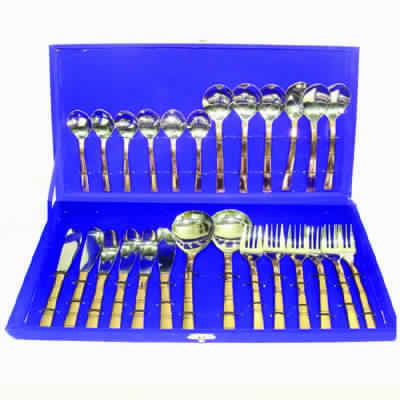 Copper 26Pcs Cutlery Set With Velvet Box