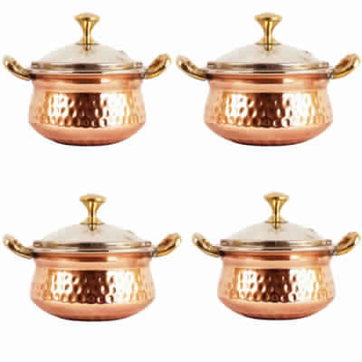 Copper Hyderabad Biryani Pot With See Thru Lid