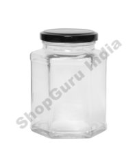 400ml Hexagonal Glass Jar