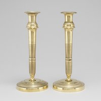VINTAGE BRASS PILLAR CANDLE HOLDER