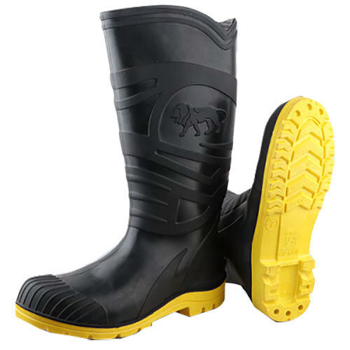 6X10 Pvc Alento Safety Gumboot - Color: Black