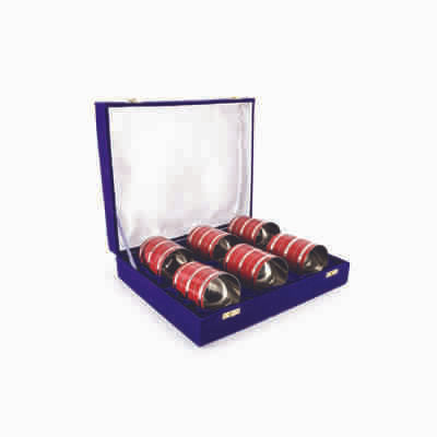 Stainless Steel Colored Water Glass With Velvet Box