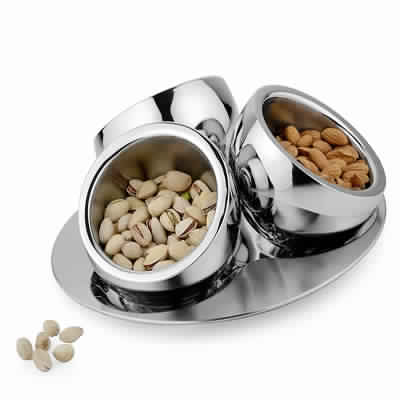 Stainless Steel Desert Bowls With Stand