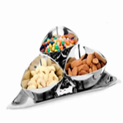 Stainless Steel Dry Fruit Platter