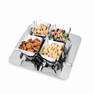 Stainless Steel Dry Fruit Platter