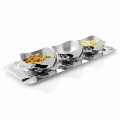 Designer Stainless Steel Dry Fruit Platter