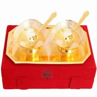 Designer Bowls And Spoons 1 Tray With Gift Pack