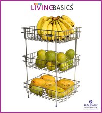 SS Kitchen Storage Trolley Racks