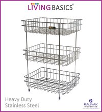 SS Kitchen Storage Trolley Racks