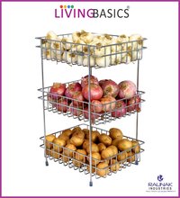SS Kitchen Storage Trolley Racks