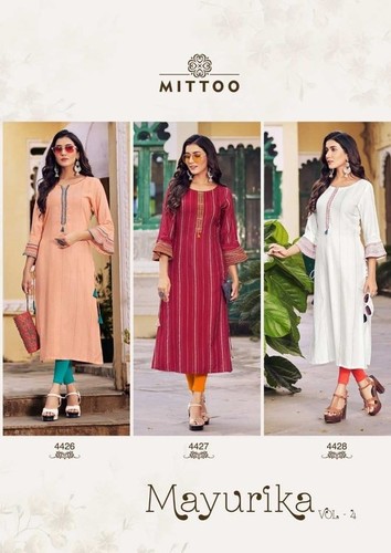 Mayurika Vol-4 Viscose Weaving Kurti Catalogue