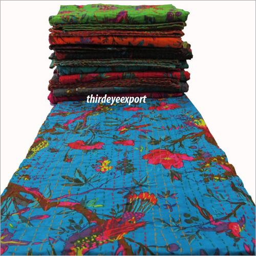 Printed Kantha Quilt By THIRD EYE EXPORT