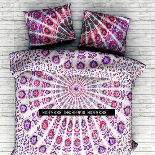 Double Bed Mandala Printed Bed Sheet