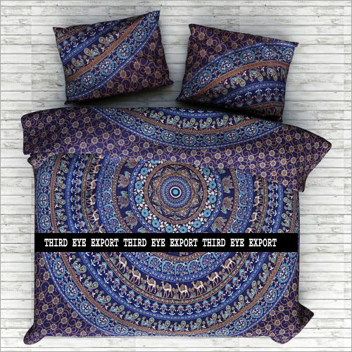 King Size Mandala Printed Bed Sheet