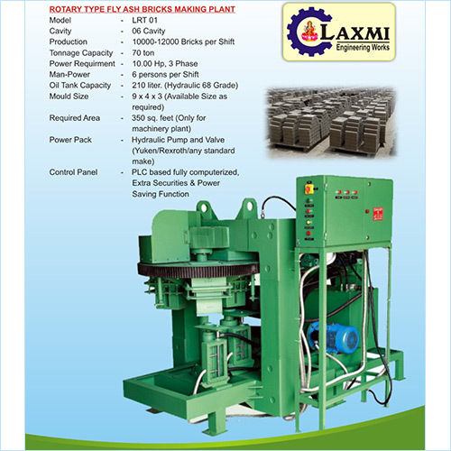 Rotary Type Flyash Bricks Making Plant