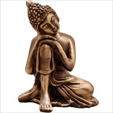 Polishing Brass Buddha Statue For Table Decor Home Decor Deck Decor