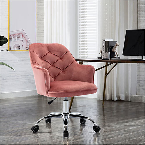Pink Velvet Computer Chair