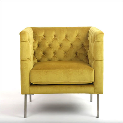 Yellow Velvet Office Sofa
