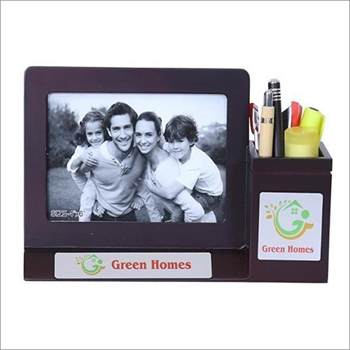 Wooden Pen Stand With Picture Frame