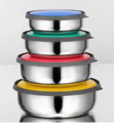 Stainless Steel Lid Bowl Set