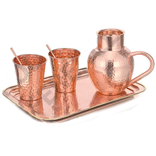 Pure Copper Hammered Jug