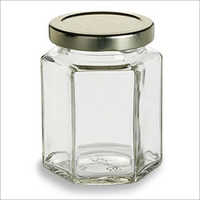 Glass Hexagonal Jar