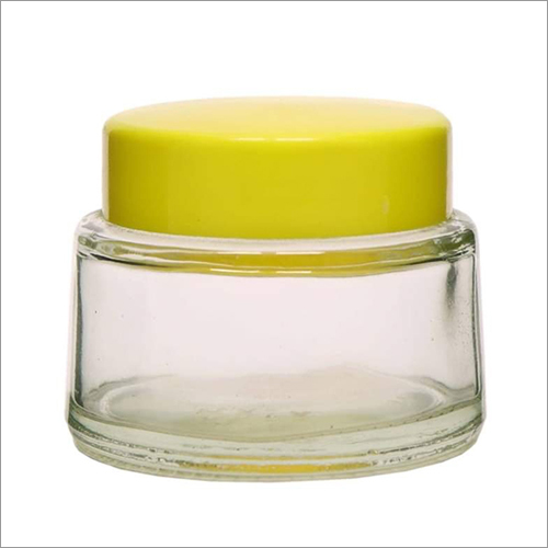 Transparent Glass Cream Jar