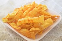 Chorafali Papad - Regular Size, Yellow Color, 500 Grams | Made With Besan & Udad Flour, Slightly Spicy & Salty Taste, 52.25% Protein